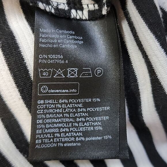 H&M Striped Cold Shoulder Dress Size M - Picture 8 of 11